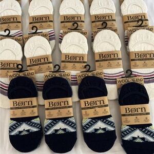 Lot NEW Born wool blend sock liners. You get all. 7 pkgs. 14 pair.
